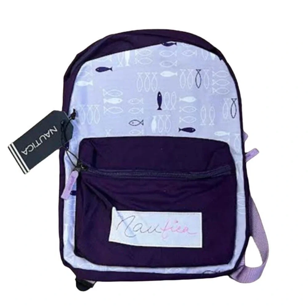 NWT! Nautica Girls' Big Fashion Print‎ Small Backpack Grape, One Size
